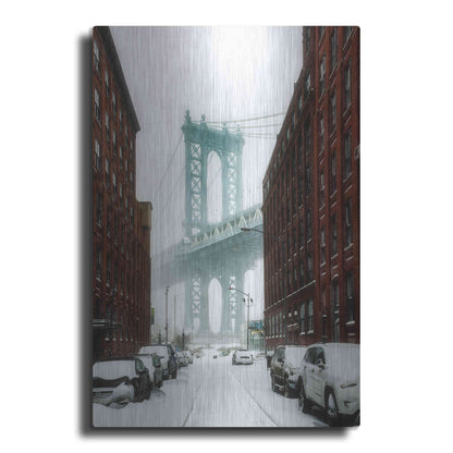 Luxe Metal Art 'The New York Blizzard' by Bruce Getty, Metal Wall Art