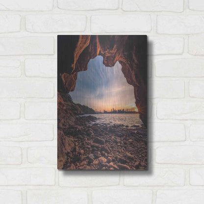 Luxe Metal Art 'Treasure Island Cave' by Bruce Getty, Metal Wall Art,12x16