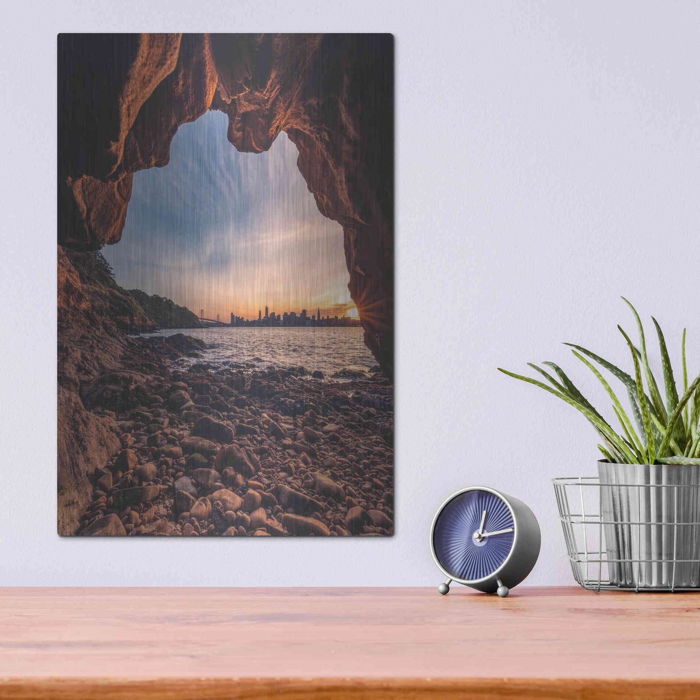 Luxe Metal Art 'Treasure Island Cave' by Bruce Getty, Metal Wall Art,12x16