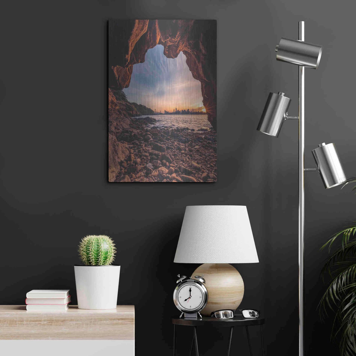 Luxe Metal Art 'Treasure Island Cave' by Bruce Getty, Metal Wall Art,16x24