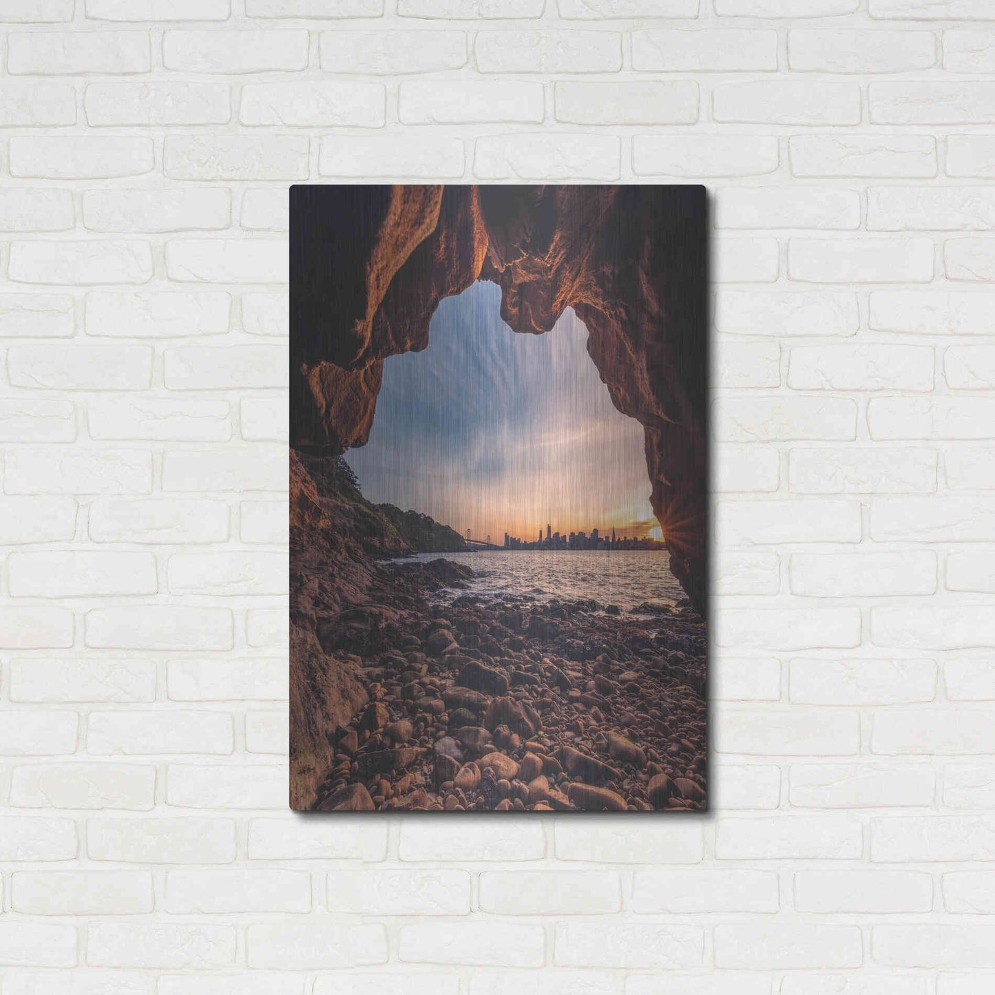 Luxe Metal Art 'Treasure Island Cave' by Bruce Getty, Metal Wall Art,24x36