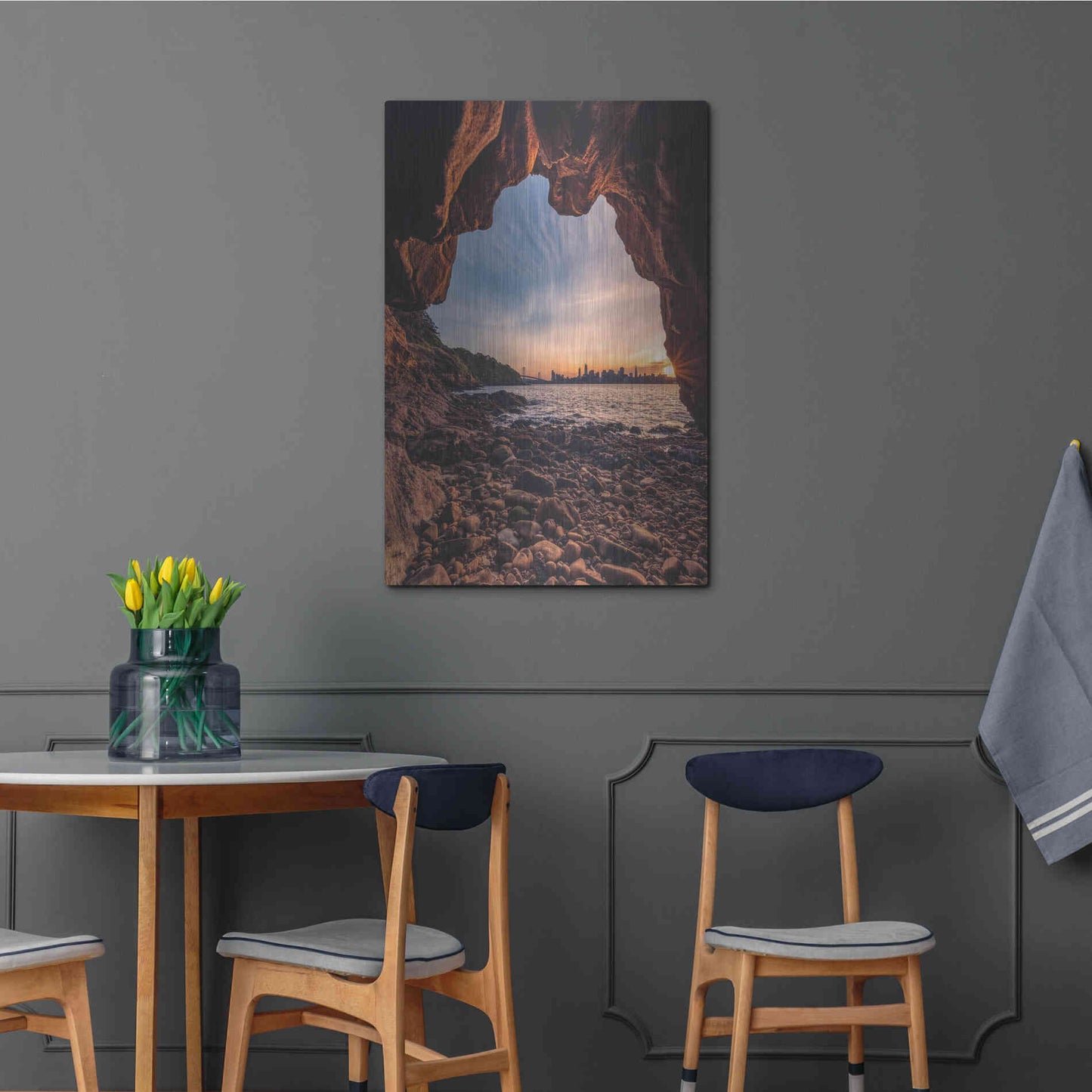 Luxe Metal Art 'Treasure Island Cave' by Bruce Getty, Metal Wall Art,24x36