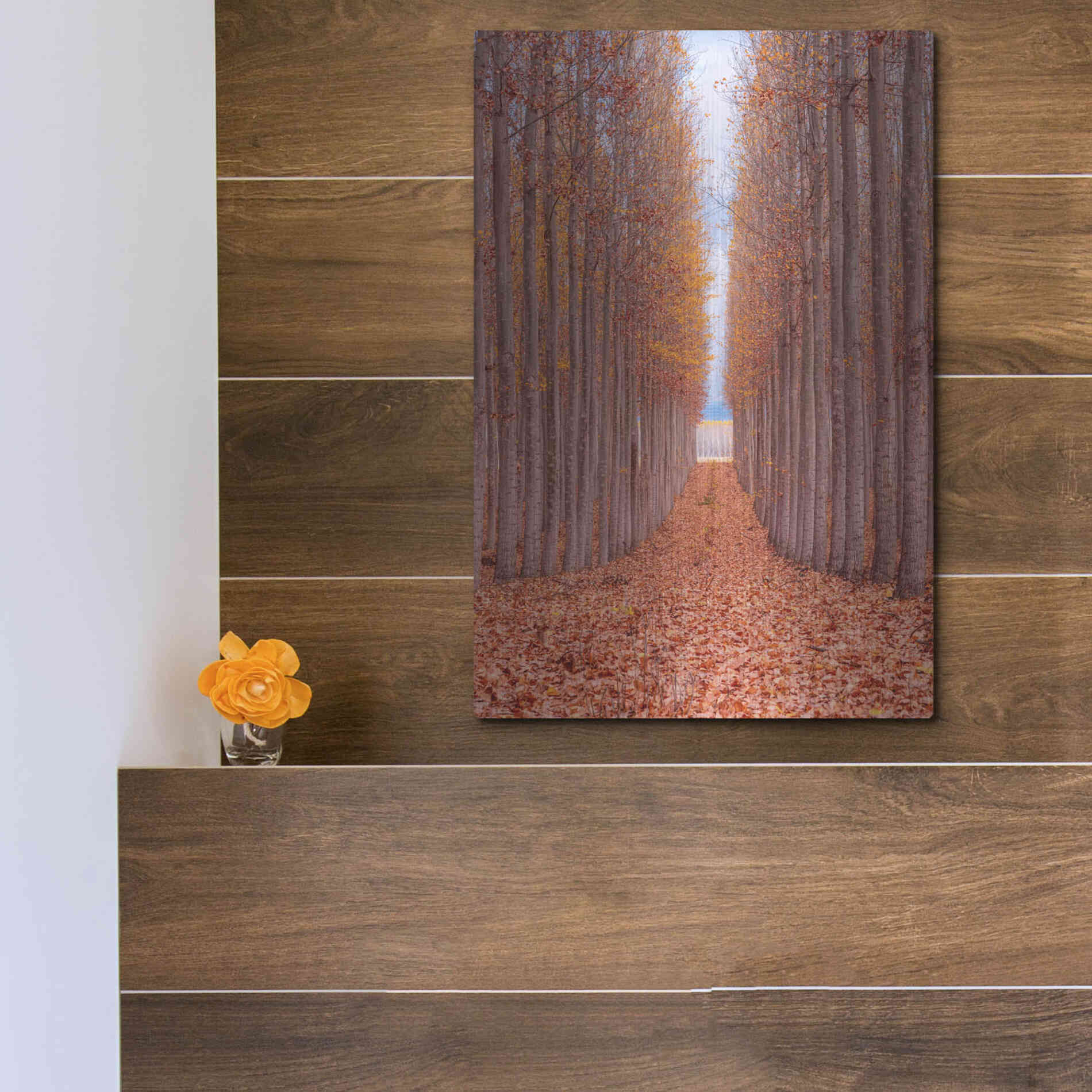 Luxe Metal Art 'Tree Farm' by Bruce Getty, Metal Wall Art,12x16