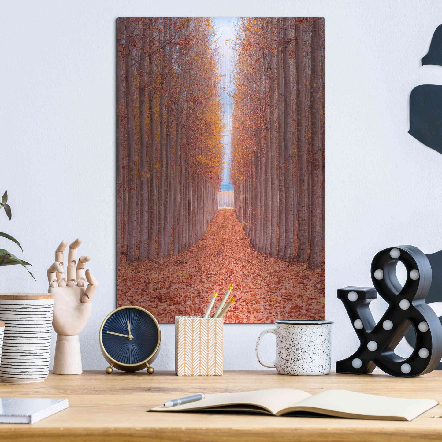 Luxe Metal Art 'Tree Farm' by Bruce Getty, Metal Wall Art,12x16