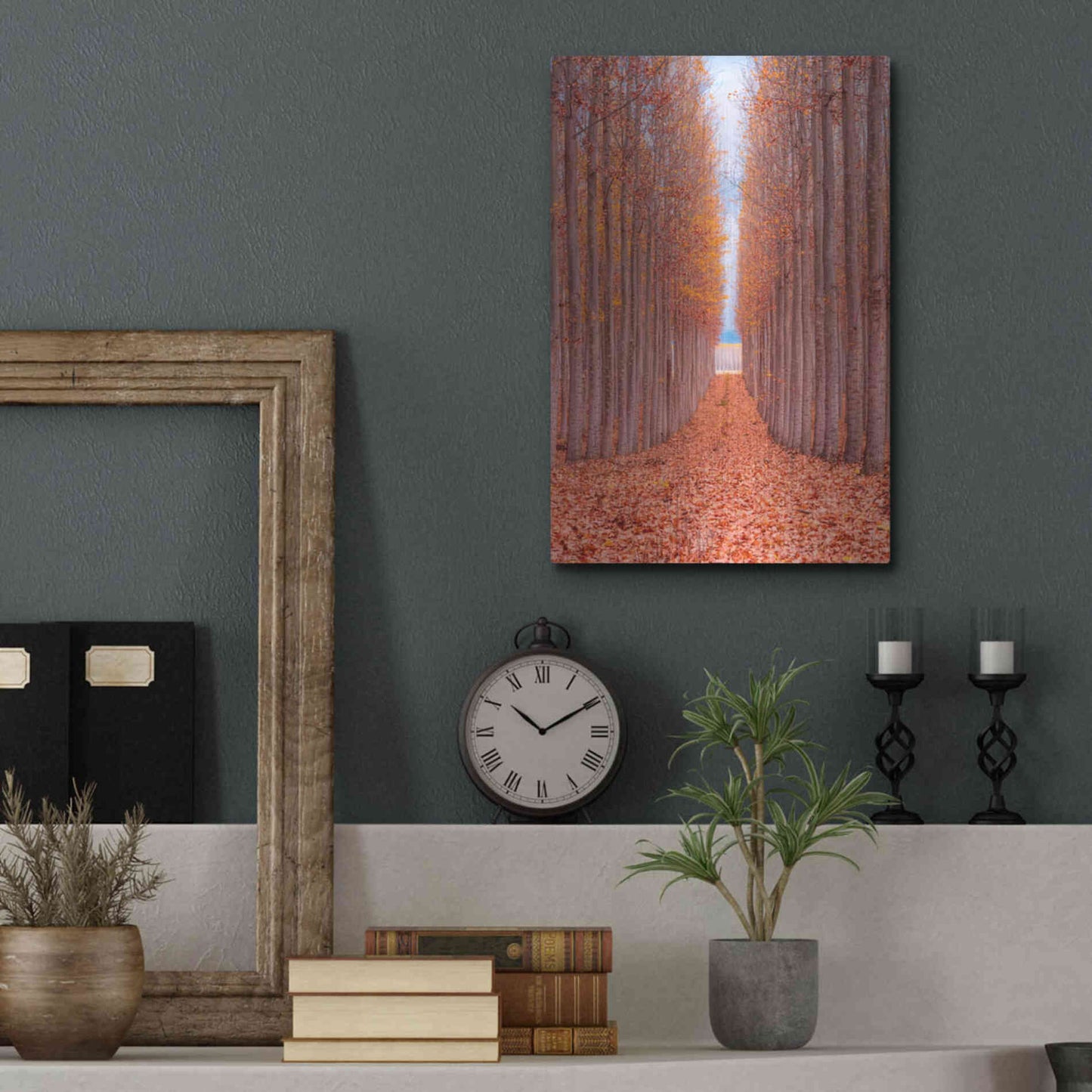 Luxe Metal Art 'Tree Farm' by Bruce Getty, Metal Wall Art,12x16