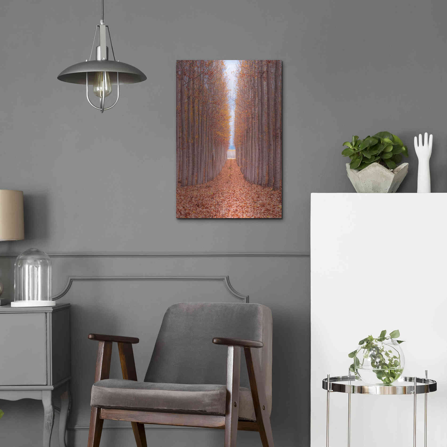 Luxe Metal Art 'Tree Farm' by Bruce Getty, Metal Wall Art,16x24