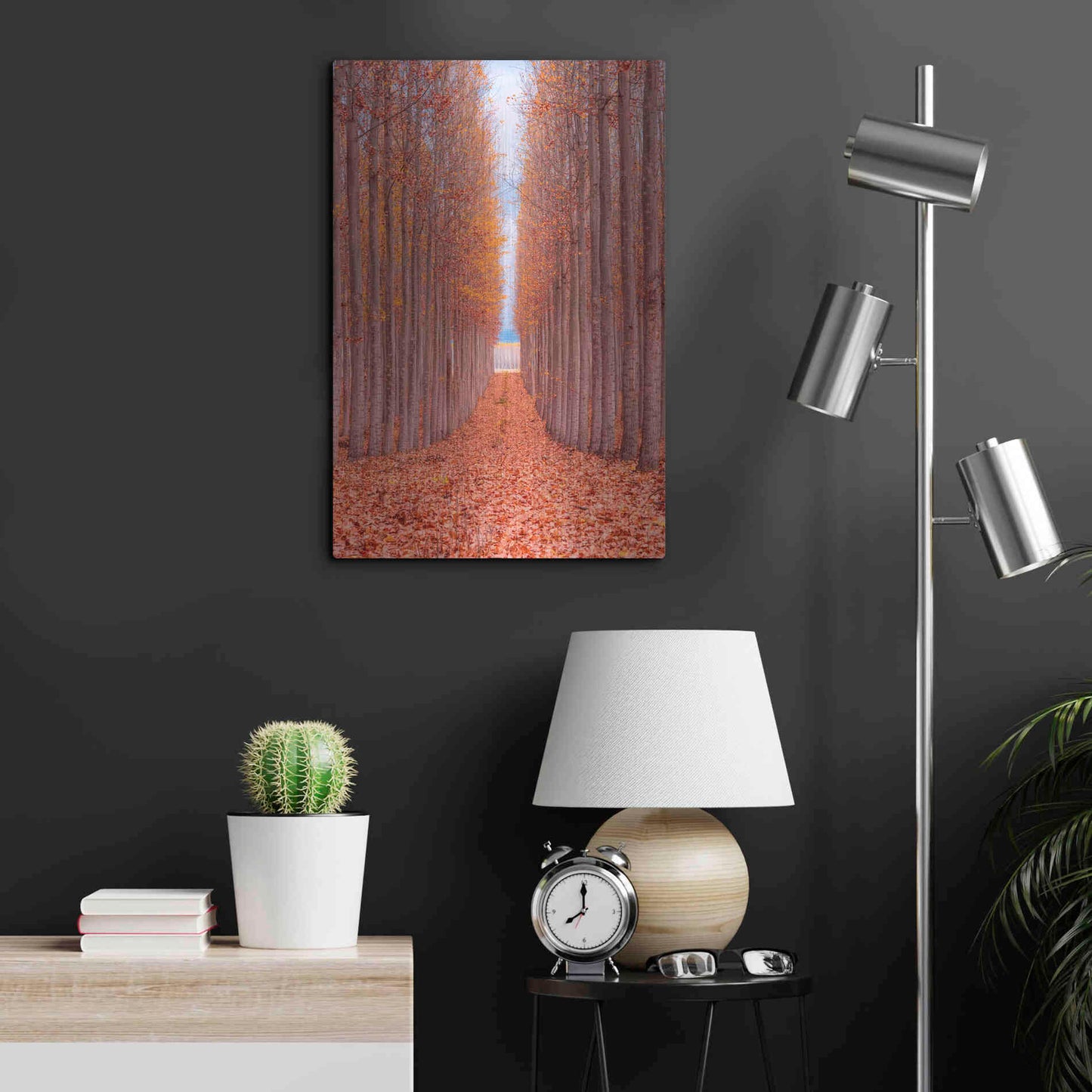 Luxe Metal Art 'Tree Farm' by Bruce Getty, Metal Wall Art,16x24