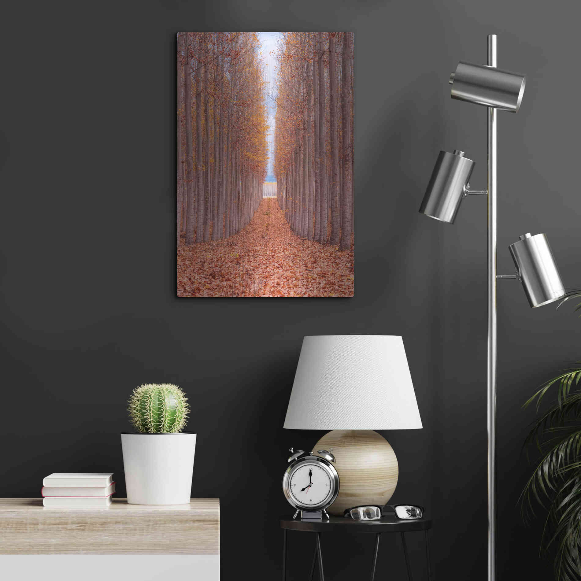 Luxe Metal Art 'Tree Farm' by Bruce Getty, Metal Wall Art,16x24