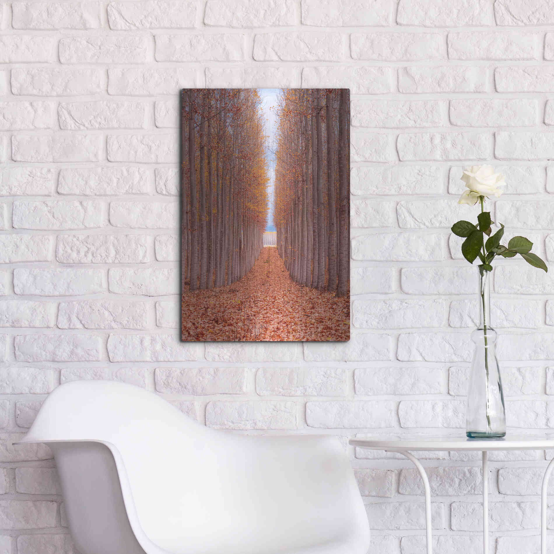 Luxe Metal Art 'Tree Farm' by Bruce Getty, Metal Wall Art,16x24