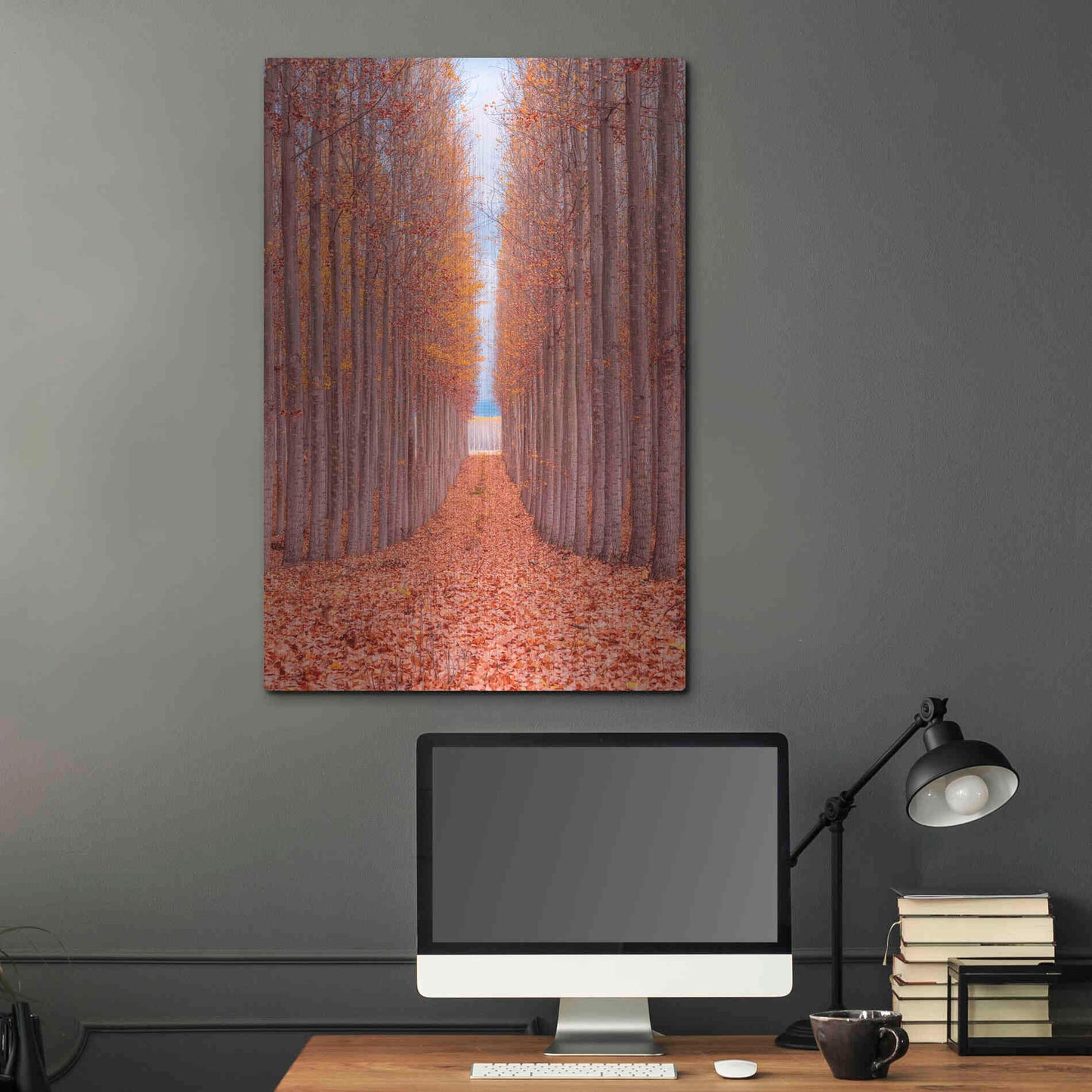 Luxe Metal Art 'Tree Farm' by Bruce Getty, Metal Wall Art,24x36