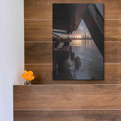 Luxe Metal Art 'Under the Pier' by Bruce Getty, Metal Wall Art,12x16