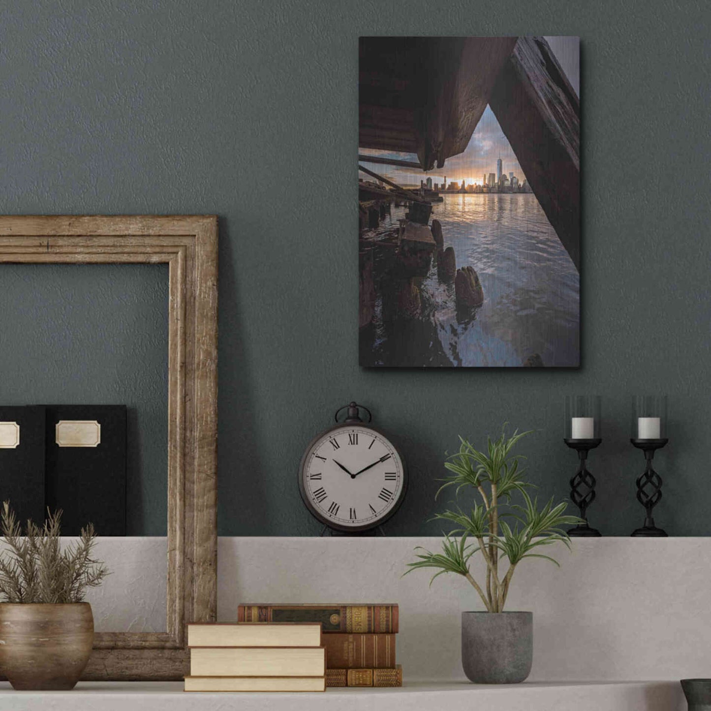 Luxe Metal Art 'Under the Pier' by Bruce Getty, Metal Wall Art,12x16