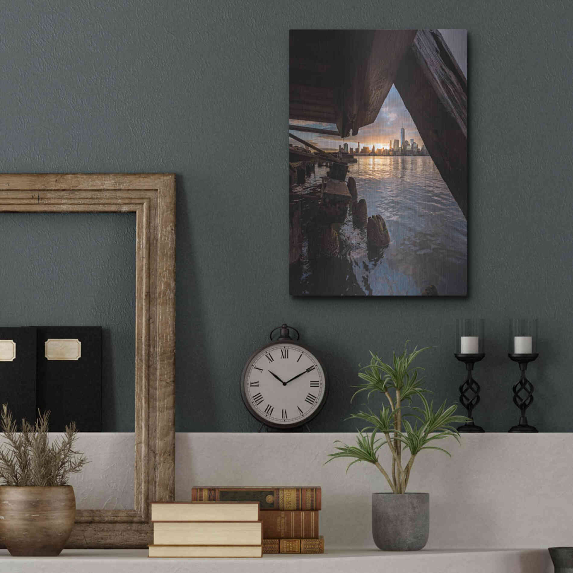 Luxe Metal Art 'Under the Pier' by Bruce Getty, Metal Wall Art,12x16