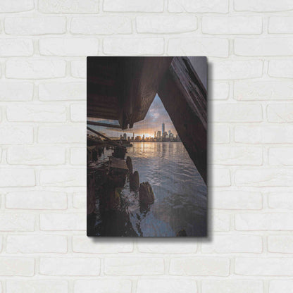 Luxe Metal Art 'Under the Pier' by Bruce Getty, Metal Wall Art,16x24