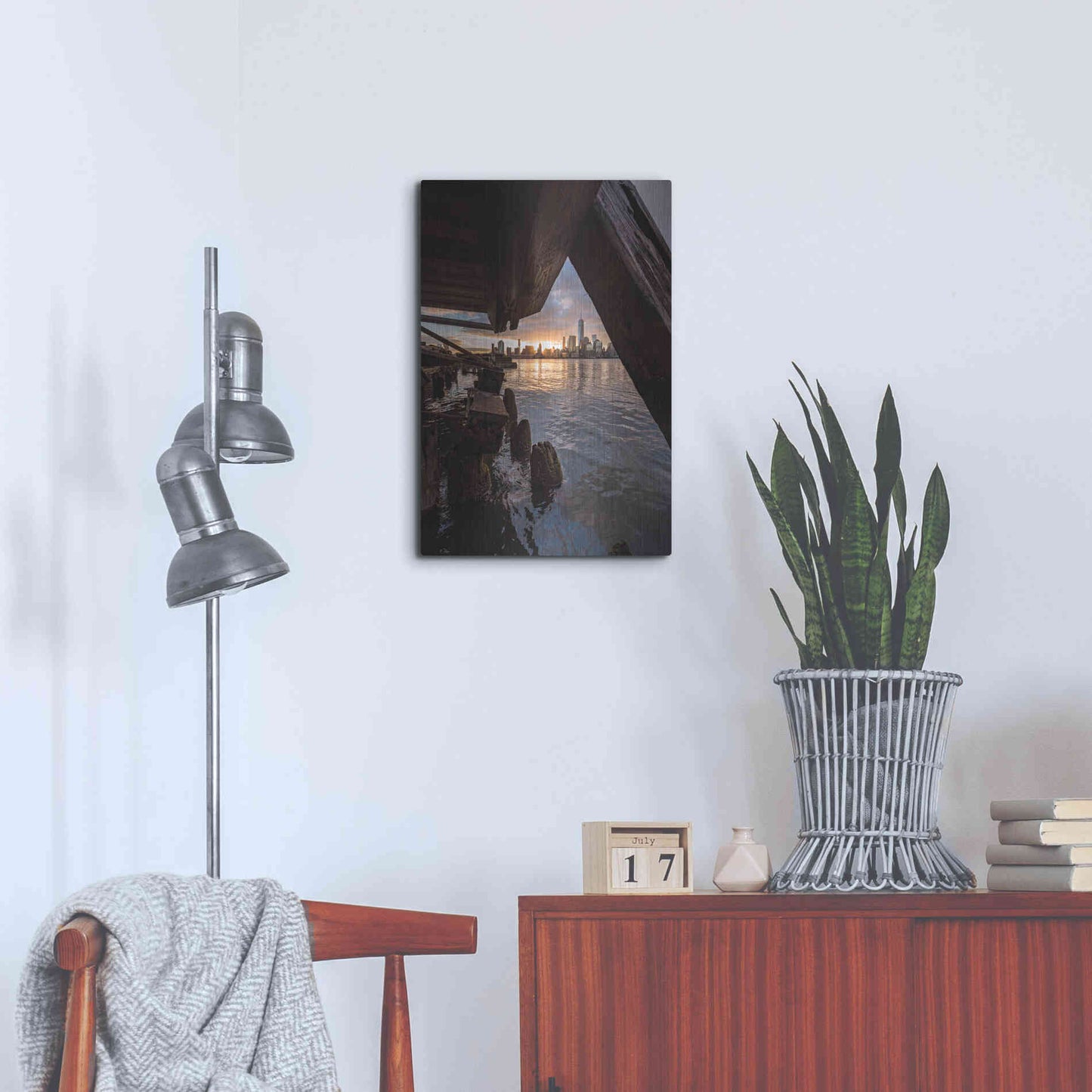 Luxe Metal Art 'Under the Pier' by Bruce Getty, Metal Wall Art,16x24