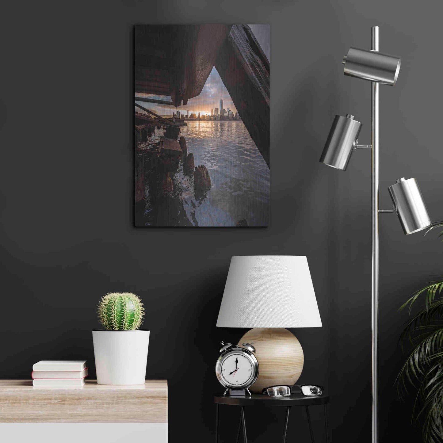 Luxe Metal Art 'Under the Pier' by Bruce Getty, Metal Wall Art,16x24