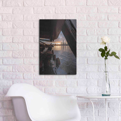 Luxe Metal Art 'Under the Pier' by Bruce Getty, Metal Wall Art,16x24