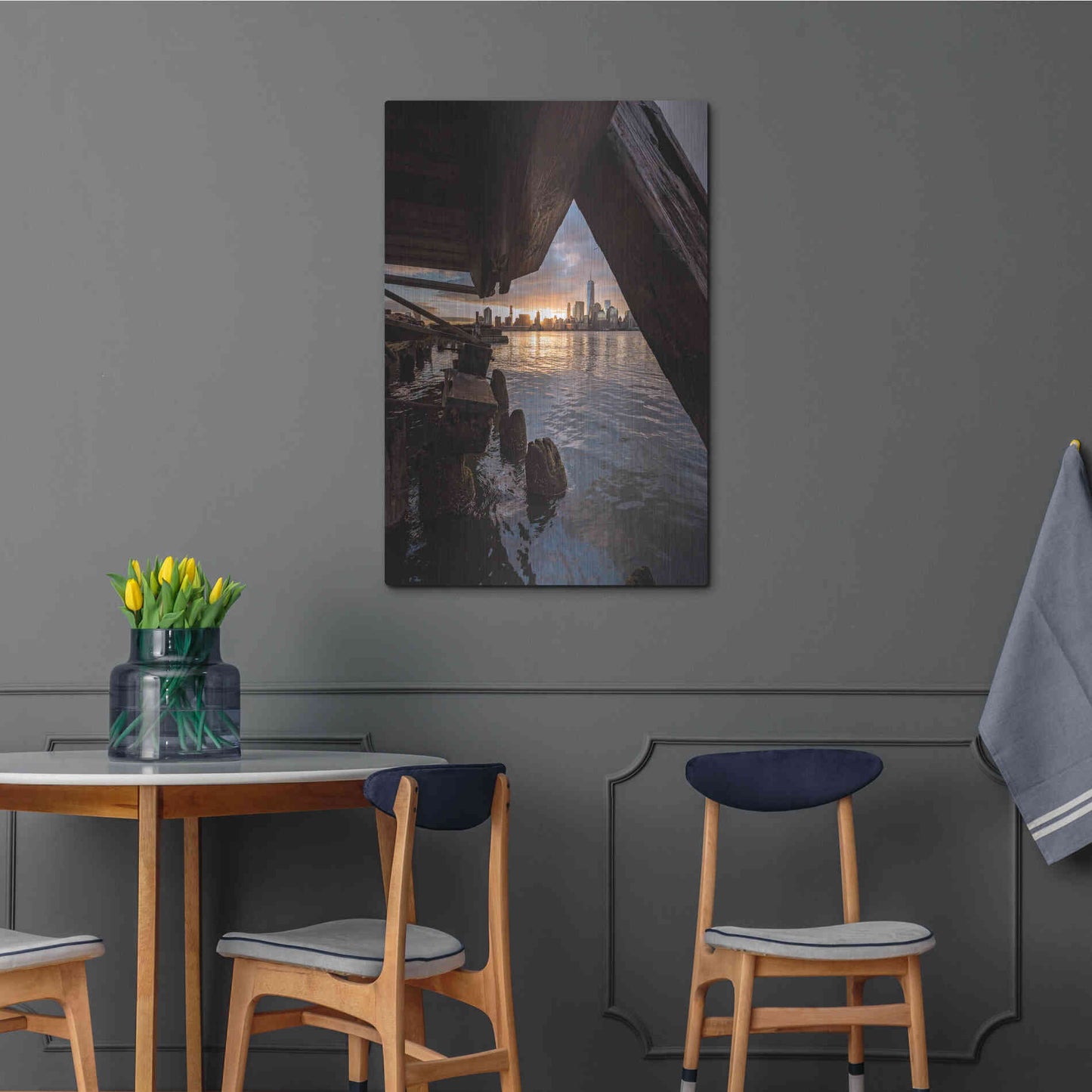 Luxe Metal Art 'Under the Pier' by Bruce Getty, Metal Wall Art,24x36