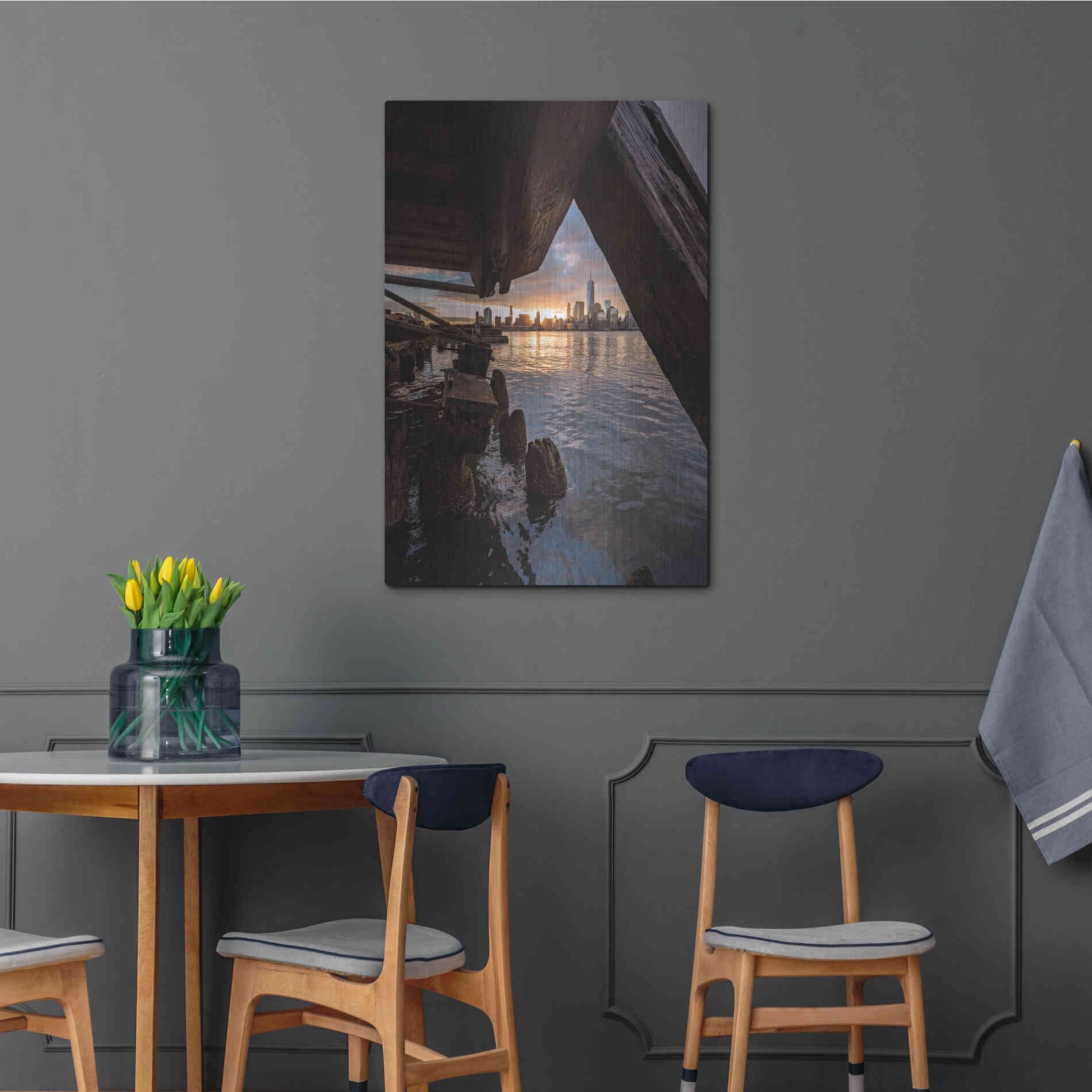 Luxe Metal Art 'Under the Pier' by Bruce Getty, Metal Wall Art,24x36