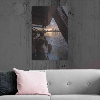 Luxe Metal Art 'Under the Pier' by Bruce Getty, Metal Wall Art,24x36