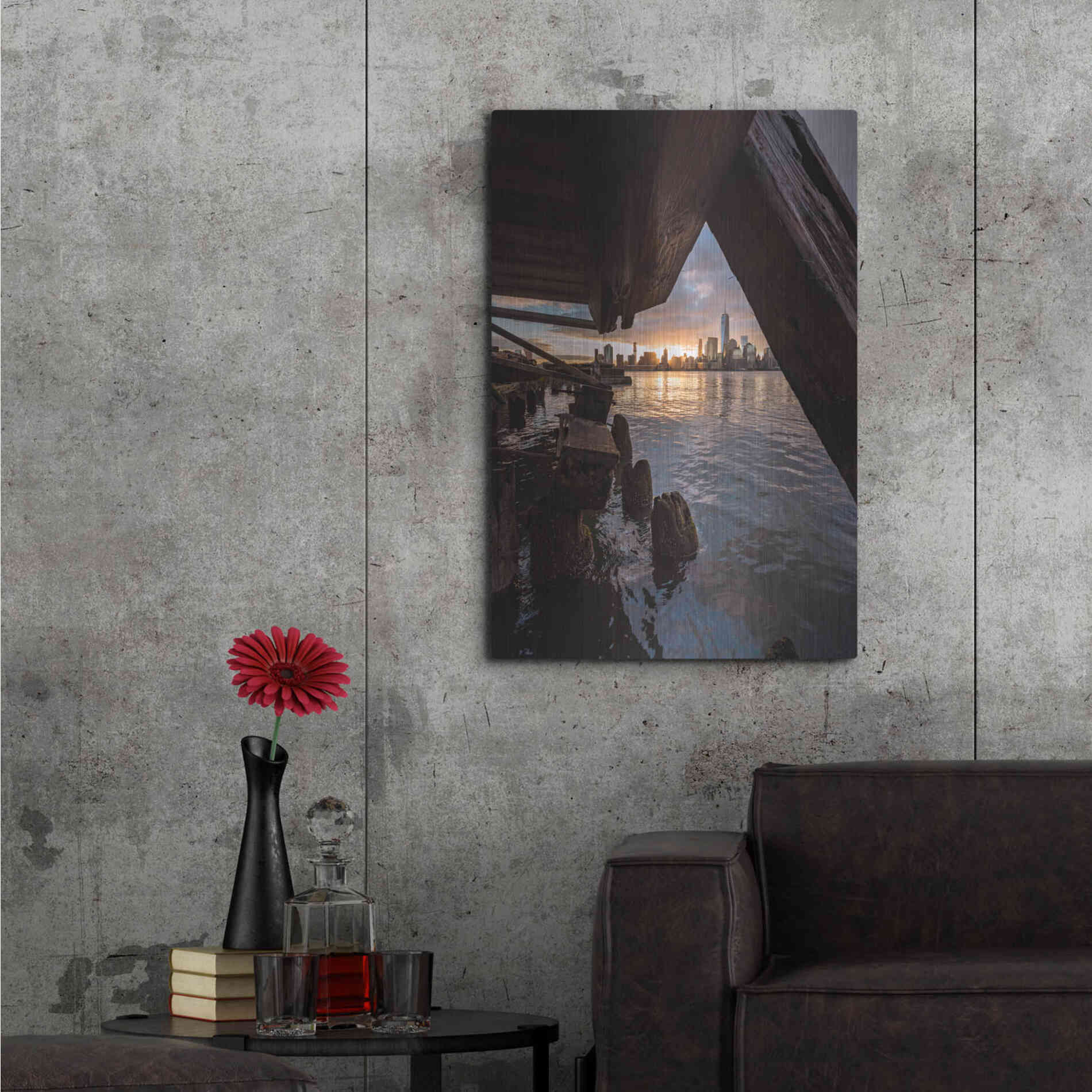 Luxe Metal Art 'Under the Pier' by Bruce Getty, Metal Wall Art,24x36
