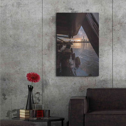 Luxe Metal Art 'Under the Pier' by Bruce Getty, Metal Wall Art,24x36