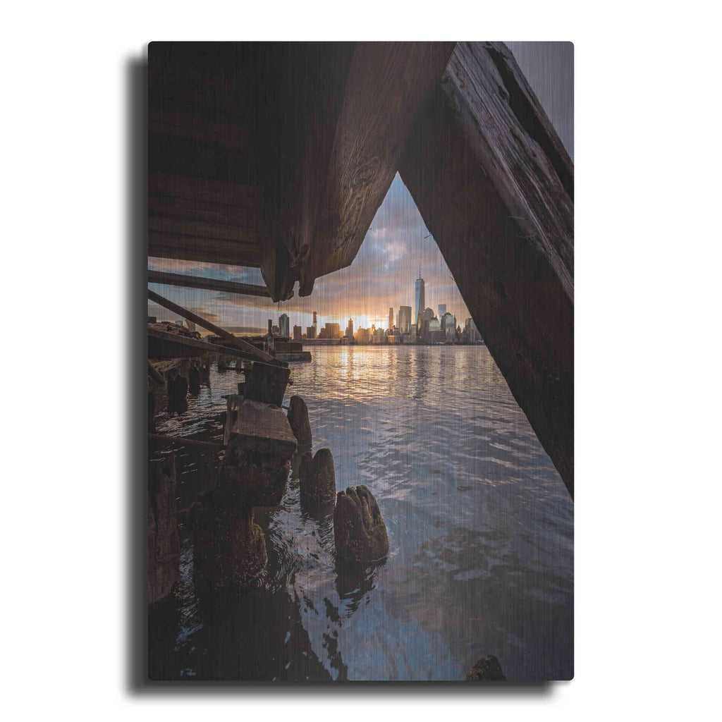 Luxe Metal Art 'Under the Pier' by Bruce Getty, Metal Wall Art