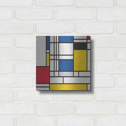 Luxe Metal Art 'Mondrian NFT2' by Luxe Portfolio, Metal Wall Art,12x12