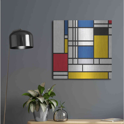 Luxe Metal Art 'Mondrian NFT2' by Luxe Portfolio, Metal Wall Art,24x24
