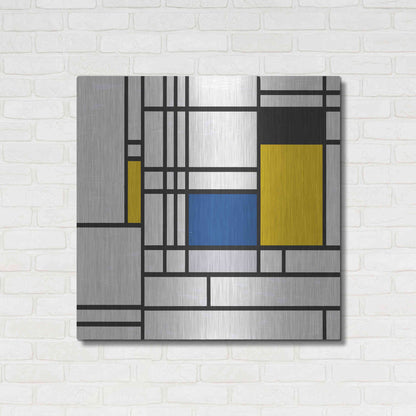 Luxe Metal Art 'Mondrian NFT3' by Luxe Portfolio, Metal Wall Art,36x36