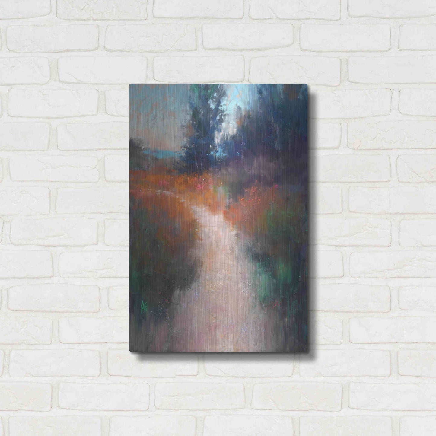 Luxe Metal Art 'Behind the Trees' by Alejandra Goss, Metal Wall Art,16x24