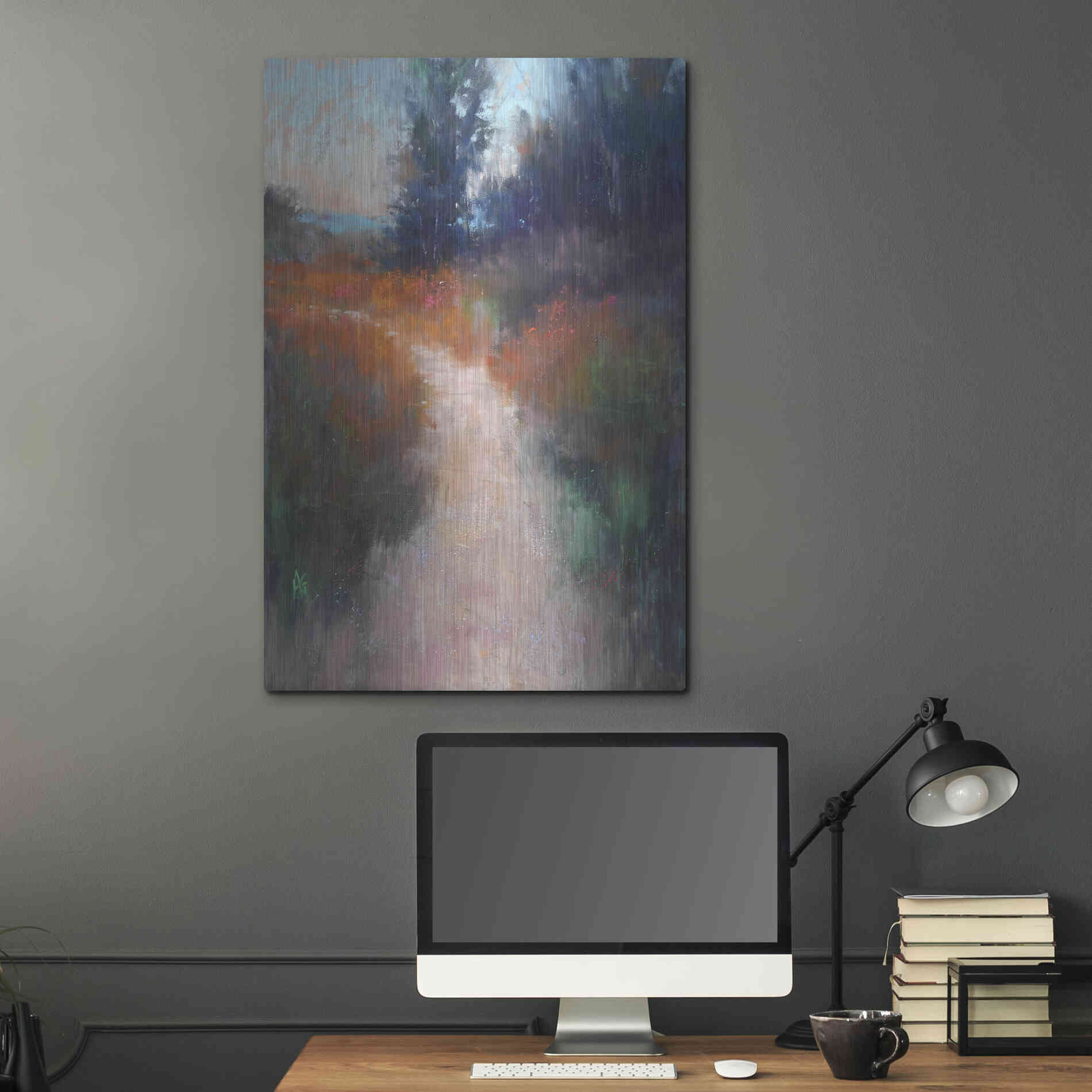 Luxe Metal Art 'Behind the Trees' by Alejandra Goss, Metal Wall Art,24x36