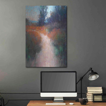 Luxe Metal Art 'Behind the Trees' by Alejandra Goss, Metal Wall Art,24x36