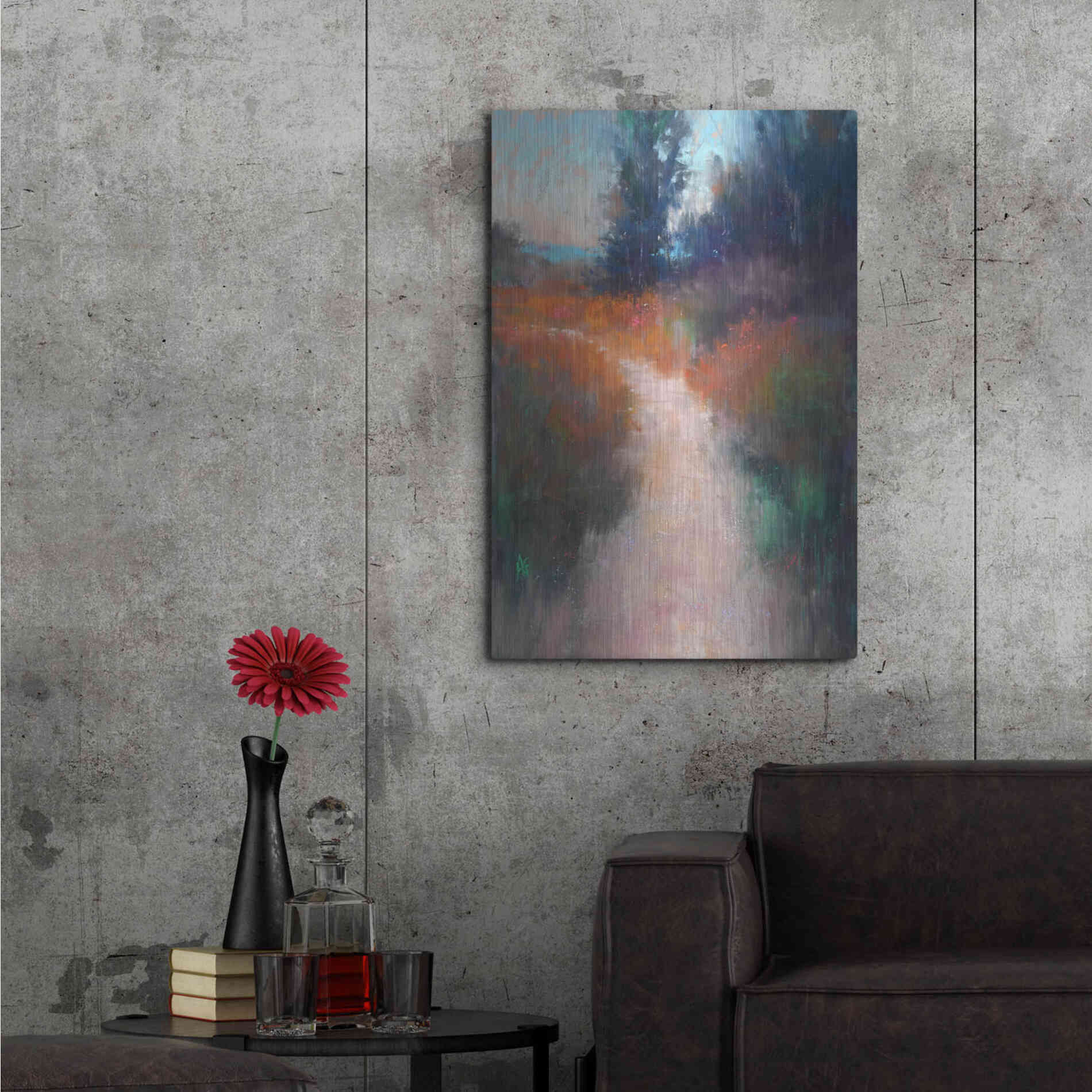 Luxe Metal Art 'Behind the Trees' by Alejandra Goss, Metal Wall Art,24x36