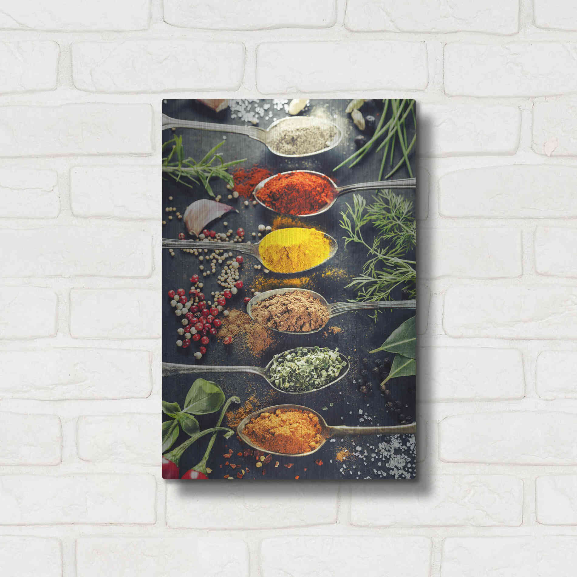 Luxe Metal Art 'A Pinch of Spice' Metal Wall Art,12x16