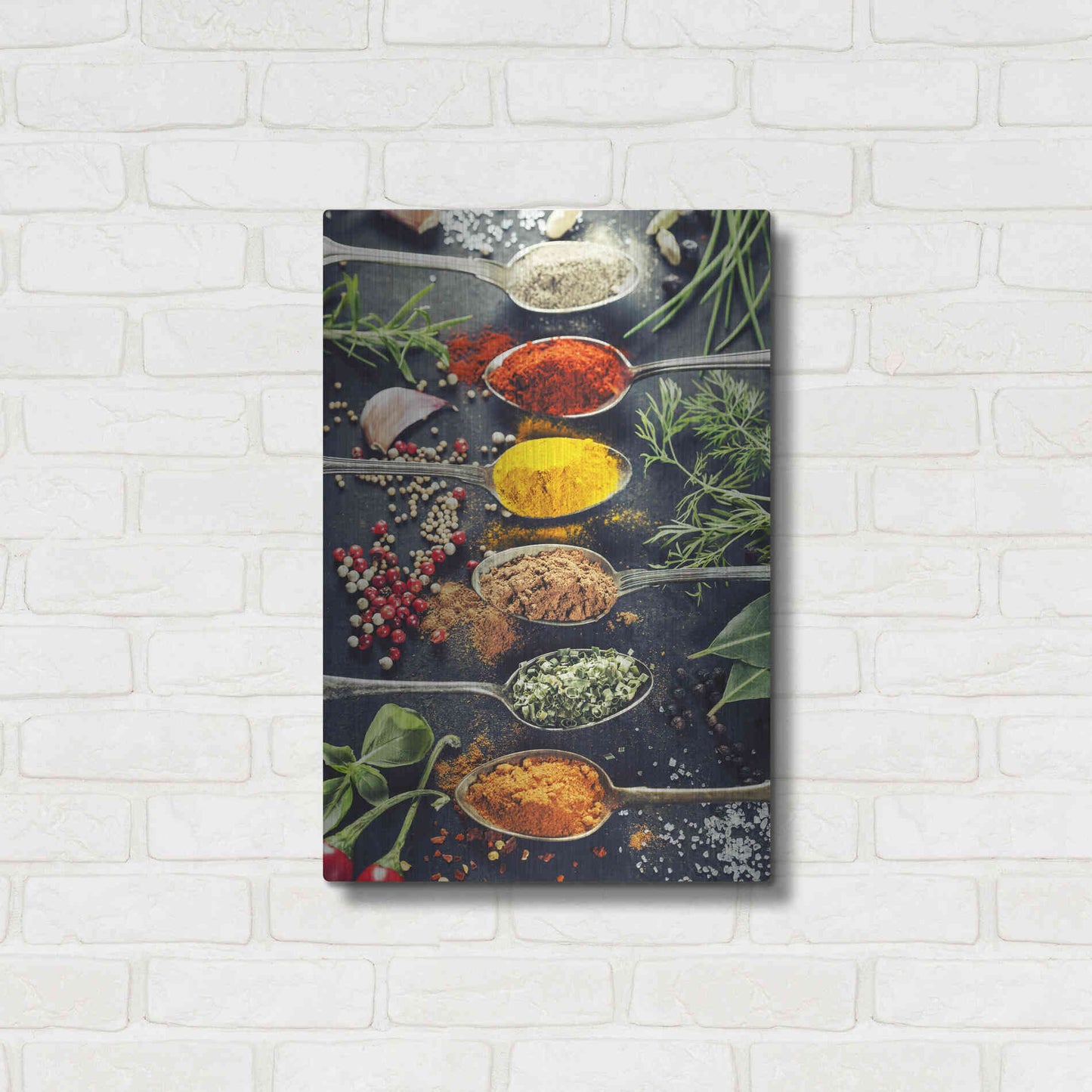 Luxe Metal Art 'A Pinch of Spice' Metal Wall Art,16x24