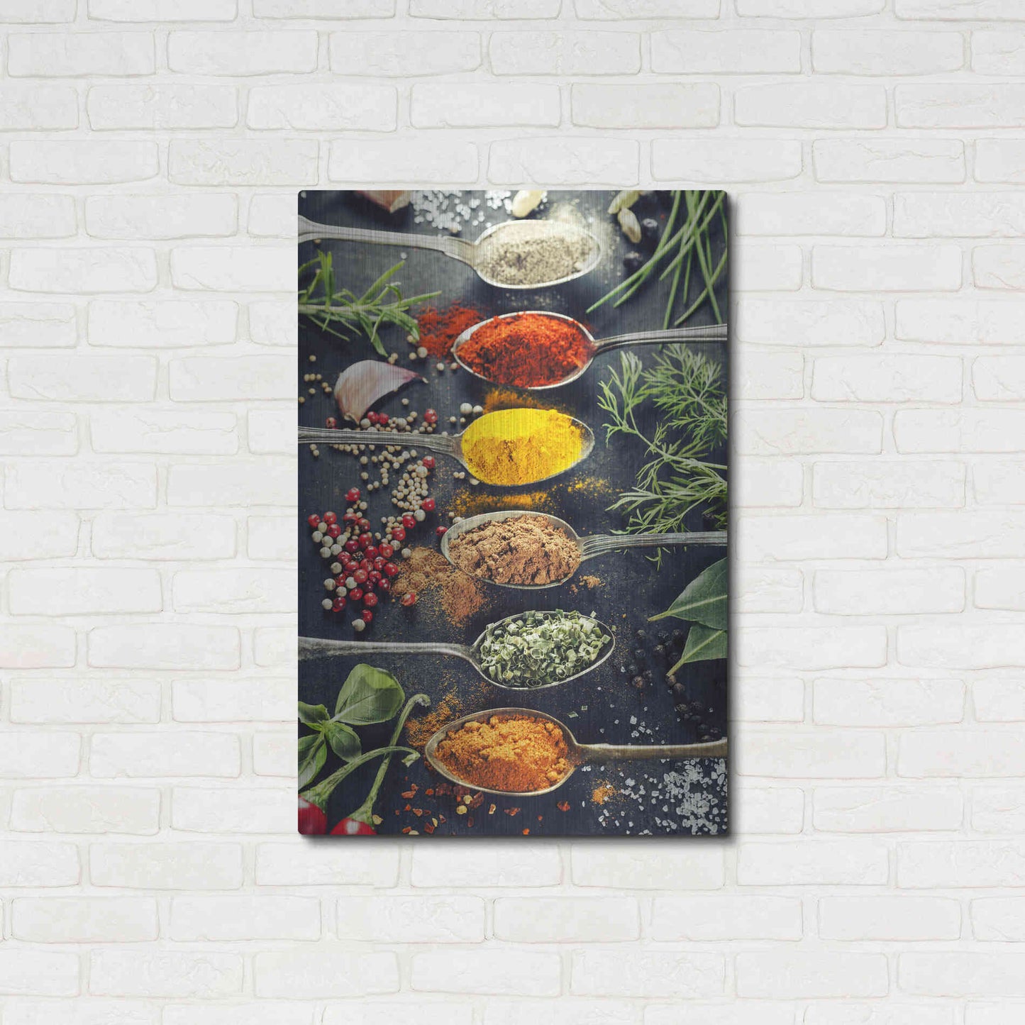 Luxe Metal Art 'A Pinch of Spice' Metal Wall Art,24x36