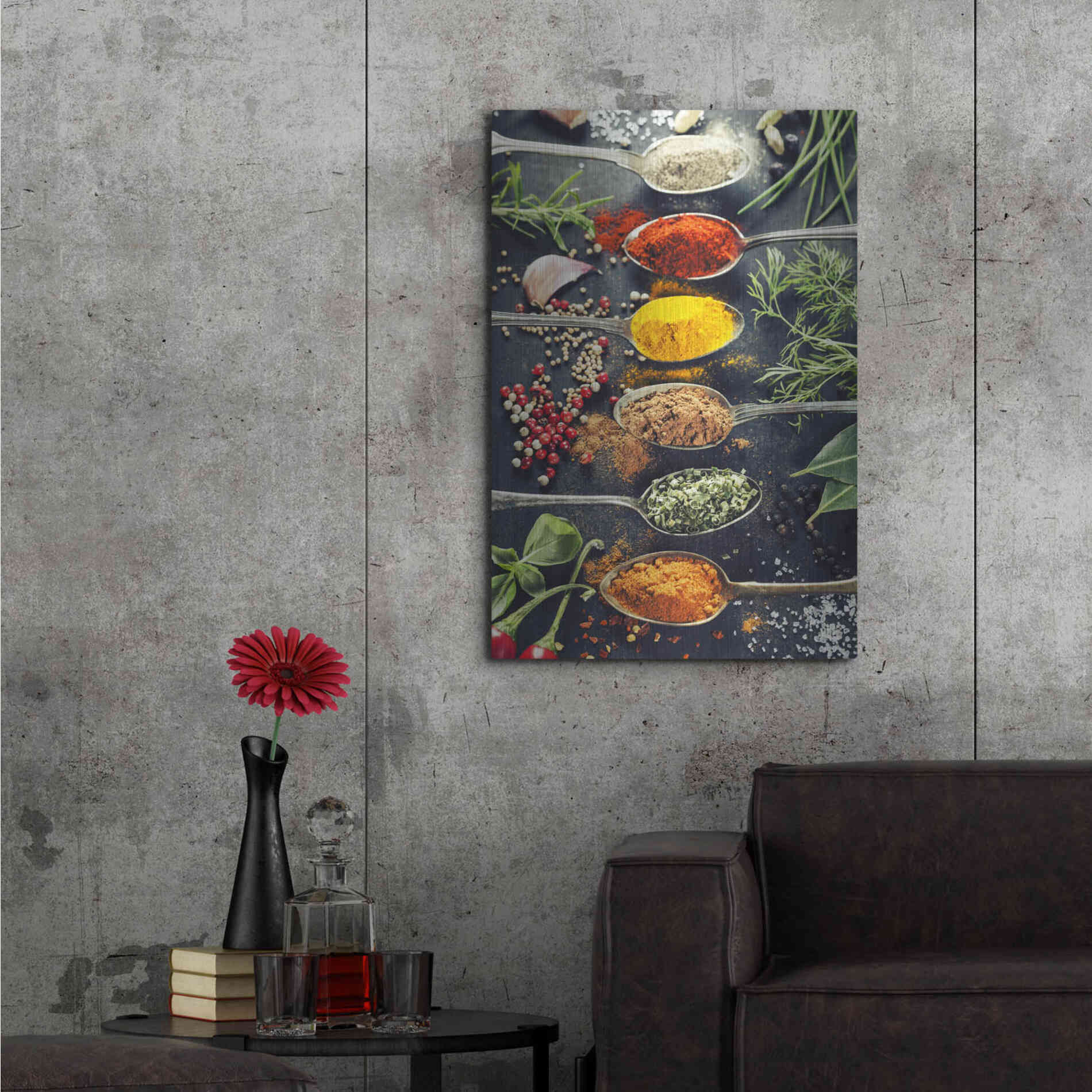 Luxe Metal Art 'A Pinch of Spice' Metal Wall Art,24x36
