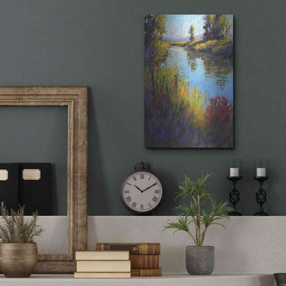 Luxe Metal Art 'Looking Down the Slough' by Alejandra Goss, Metal Wall Art,12x16