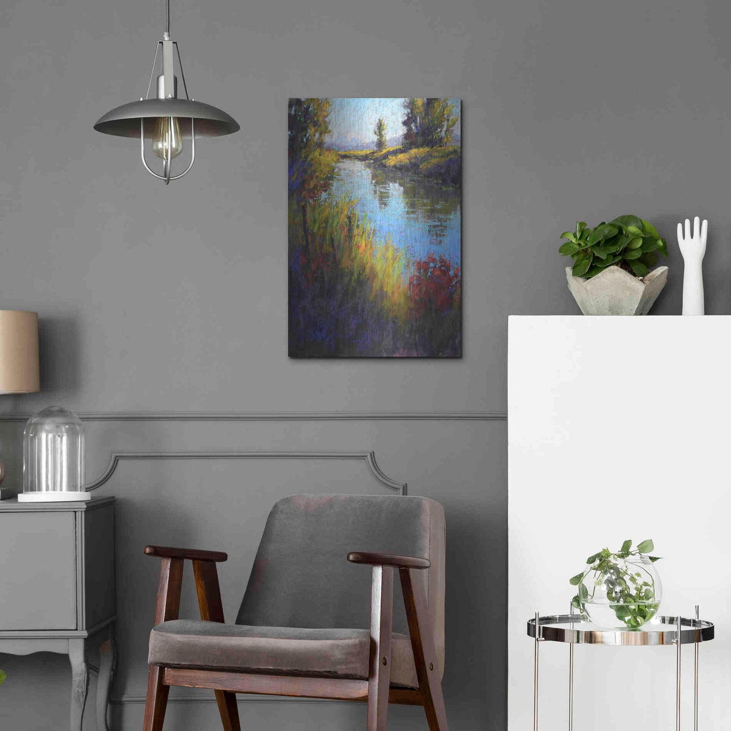 Luxe Metal Art 'Looking Down the Slough' by Alejandra Goss, Metal Wall Art,16x24