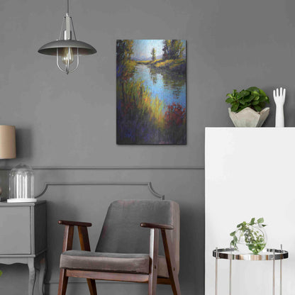 Luxe Metal Art 'Looking Down the Slough' by Alejandra Goss, Metal Wall Art,16x24