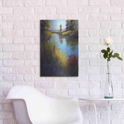 Luxe Metal Art 'Looking Down the Slough' by Alejandra Goss, Metal Wall Art,16x24