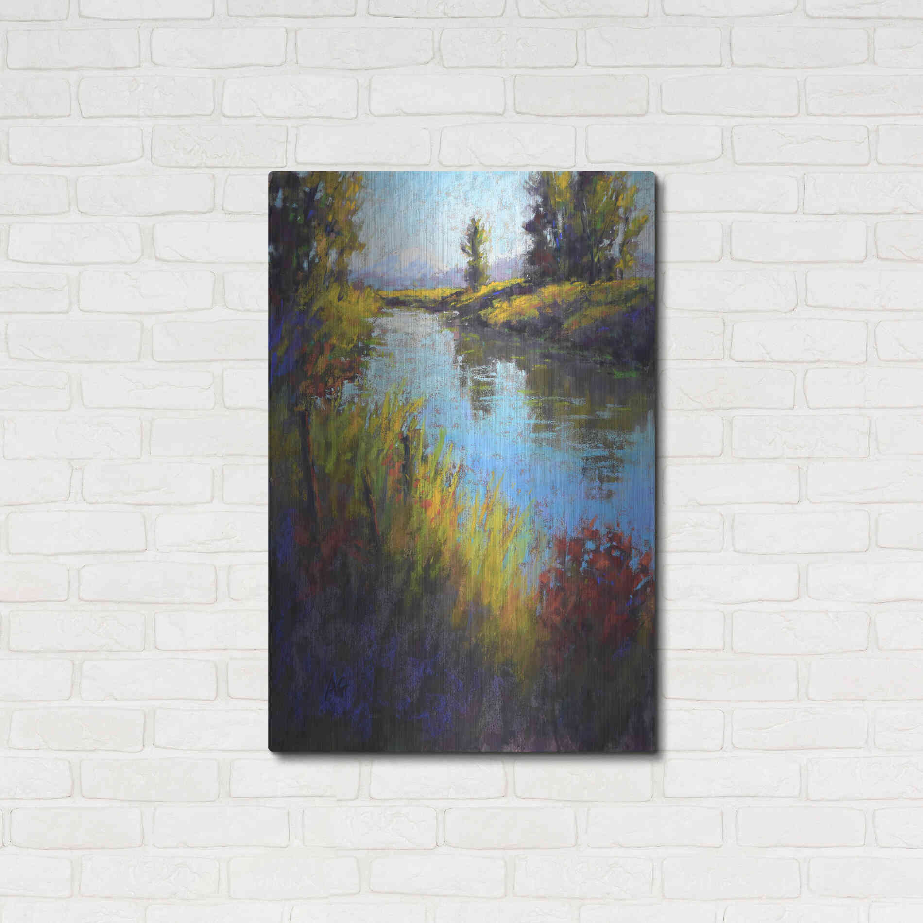Luxe Metal Art 'Looking Down the Slough' by Alejandra Goss, Metal Wall Art,24x36