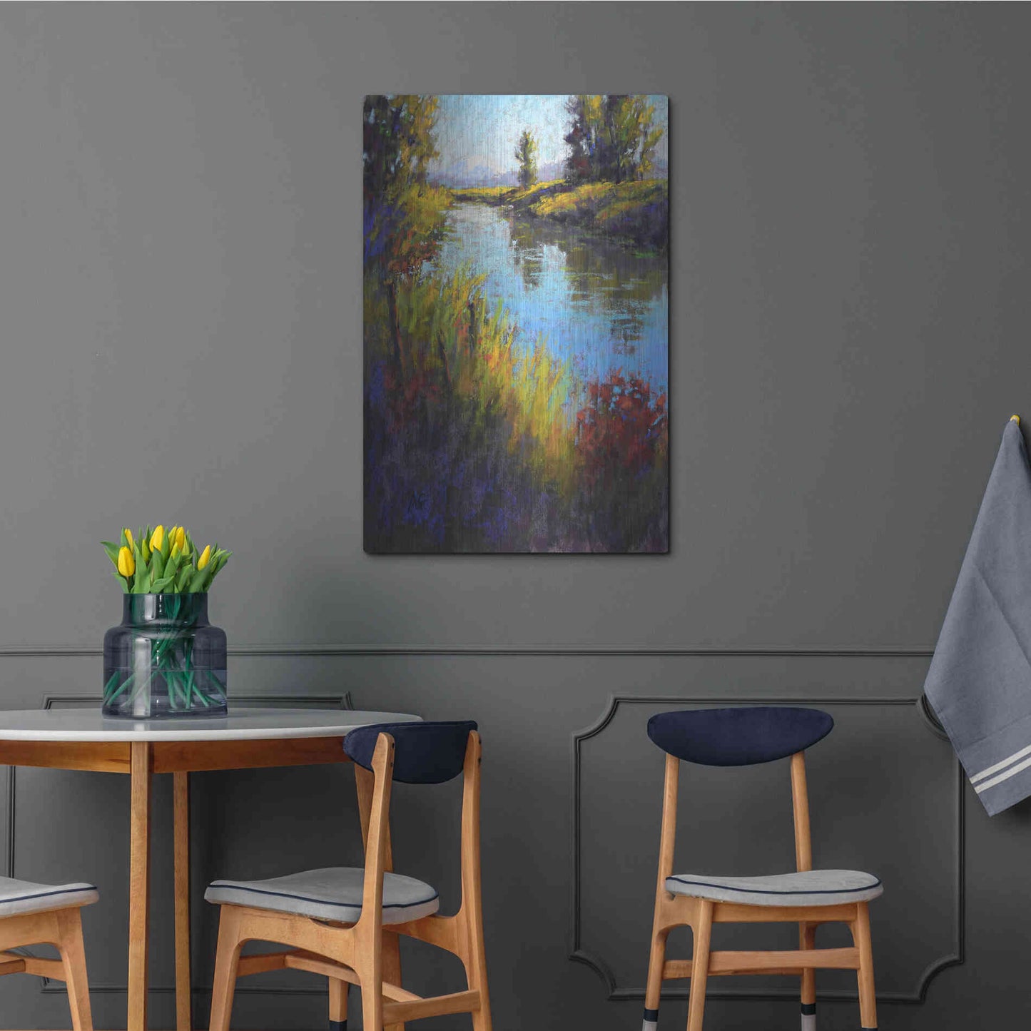 Luxe Metal Art 'Looking Down the Slough' by Alejandra Goss, Metal Wall Art,24x36