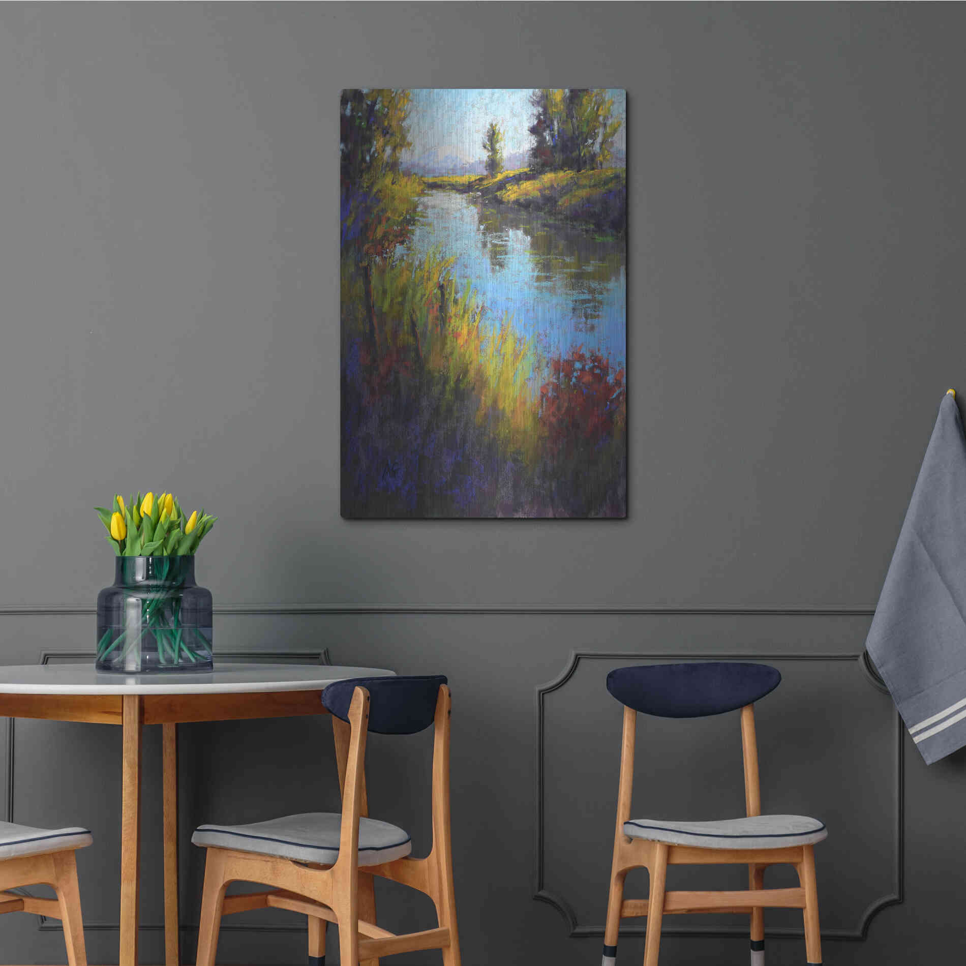 Luxe Metal Art 'Looking Down the Slough' by Alejandra Goss, Metal Wall Art,24x36