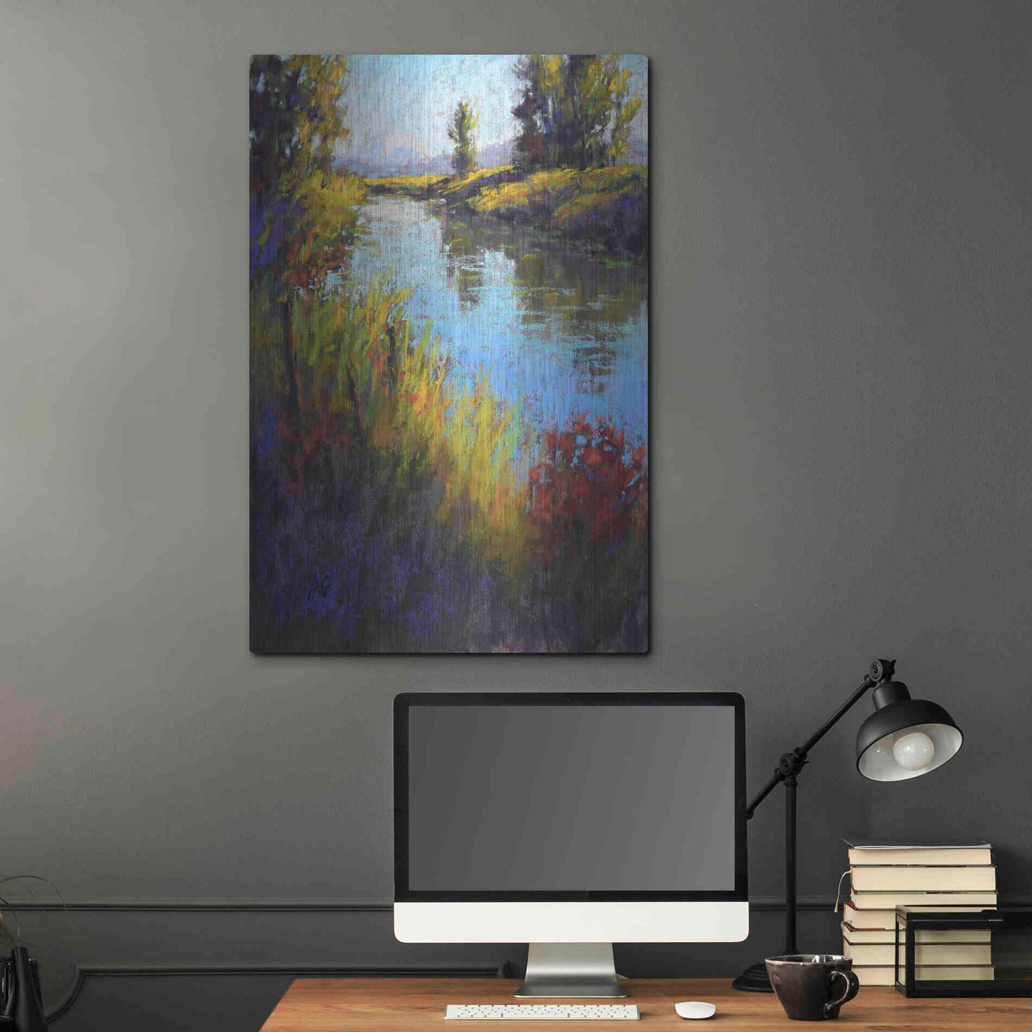 Luxe Metal Art 'Looking Down the Slough' by Alejandra Goss, Metal Wall Art,24x36
