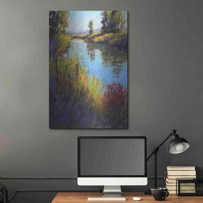 Luxe Metal Art 'Looking Down the Slough' by Alejandra Goss, Metal Wall Art,24x36
