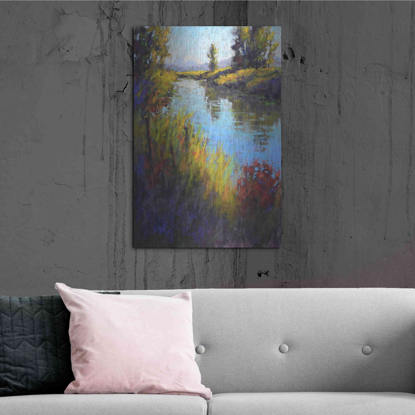 Luxe Metal Art 'Looking Down the Slough' by Alejandra Goss, Metal Wall Art,24x36