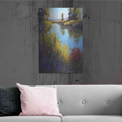 Luxe Metal Art 'Looking Down the Slough' by Alejandra Goss, Metal Wall Art,24x36