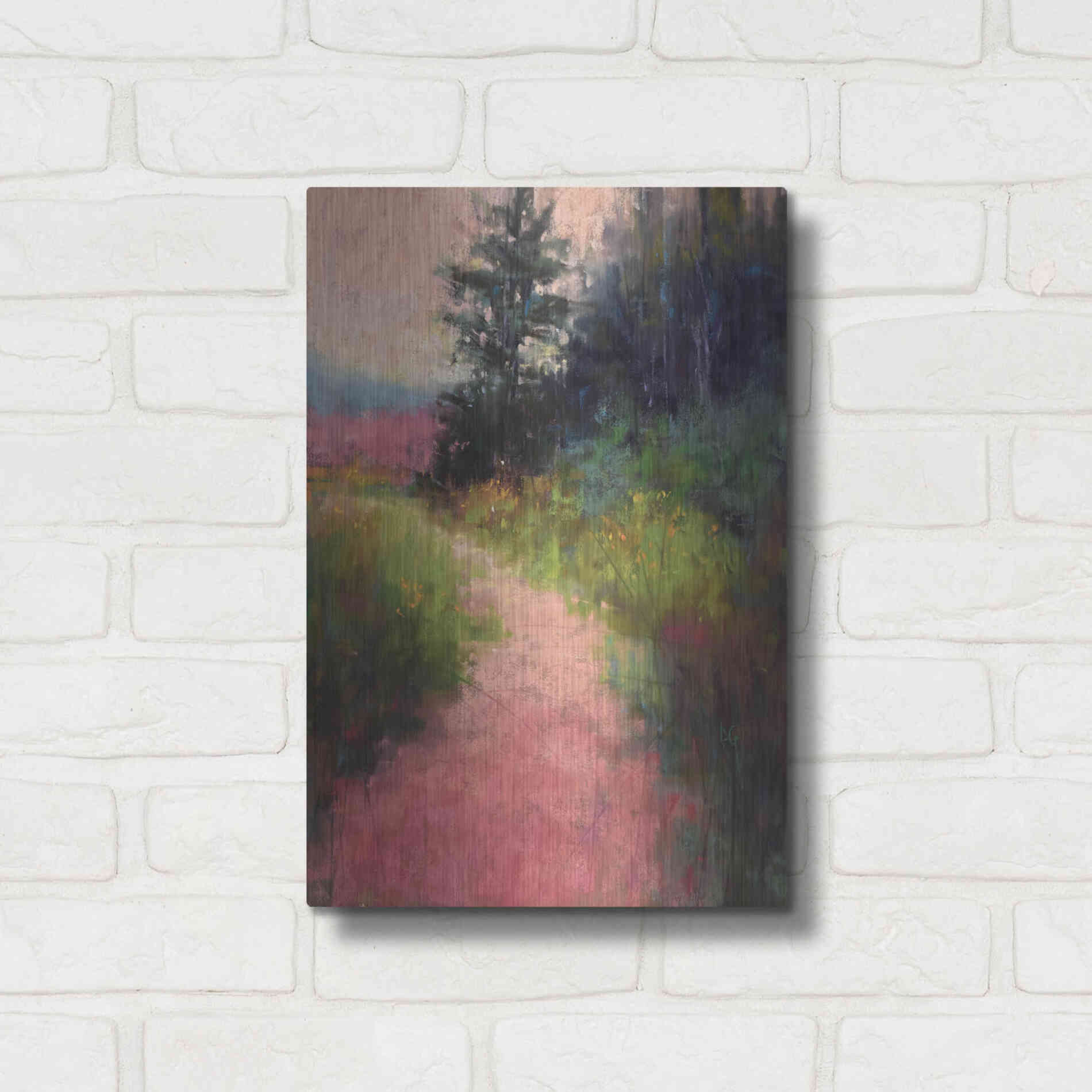 Luxe Metal Art 'Magenta' by Alejandra Goss, Metal Wall Art,12x16